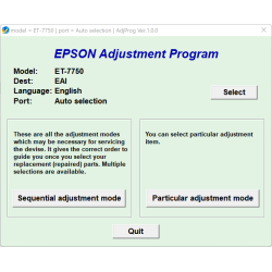 Epson ET-7750 (EAI) Ver.1.0.0 Service Adjustment Program