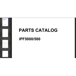 Canon iPF5000 Series Service Manual and Parts Catalog for iPF500, iPF510, iPF5000, iPF5100